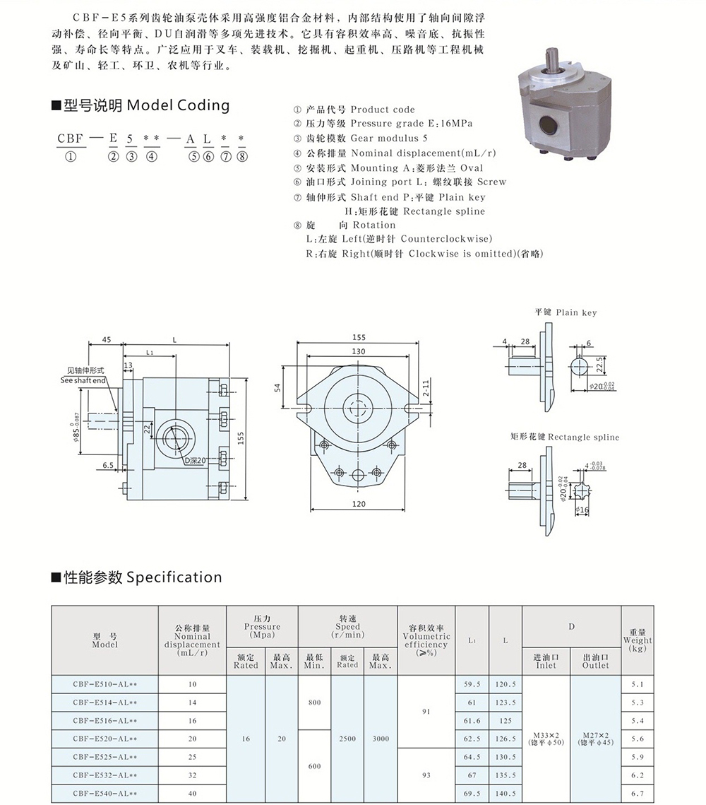 CBF-E5 系列齒輪泵